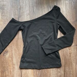 Elegant Black Off-Shoulder Women's Top